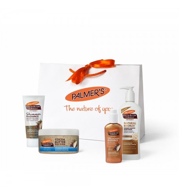 Palmer's  Сет продукти за бронзов тен и блестяща кожа  + луксозен подаръчен плик / НОВО